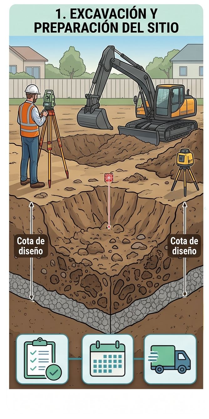 Instalación de biodigestor en obra